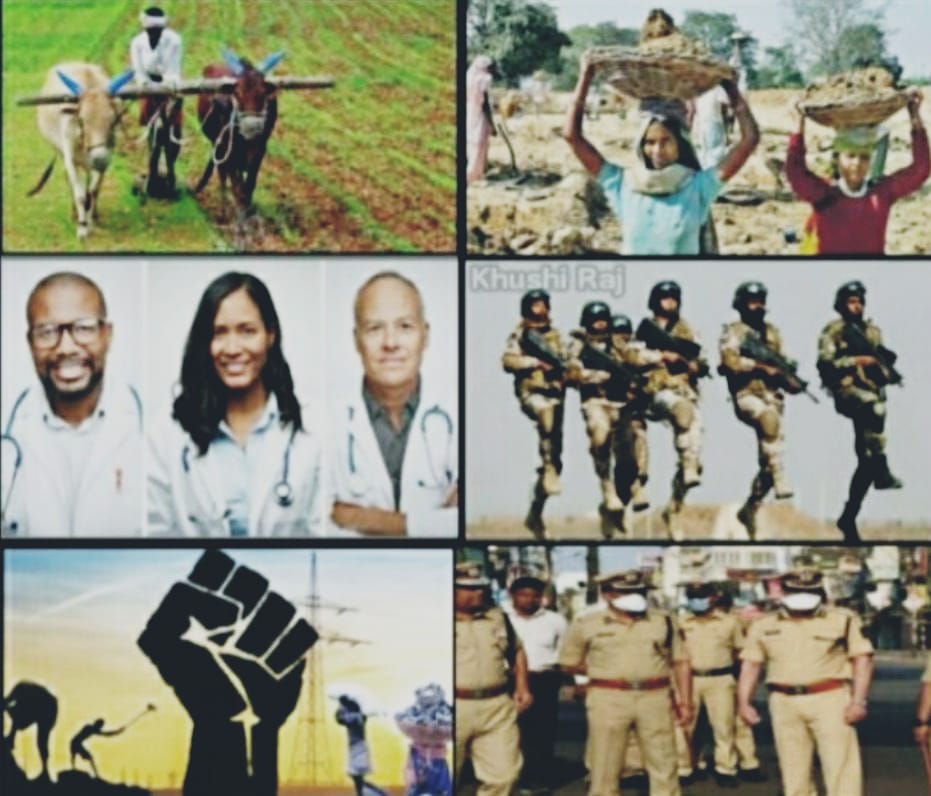 ಶ್ರಮಿಕರ ಎದೆಯ ಮೇಲಿನ ಬೆವರ ಹನಿಗಳು..