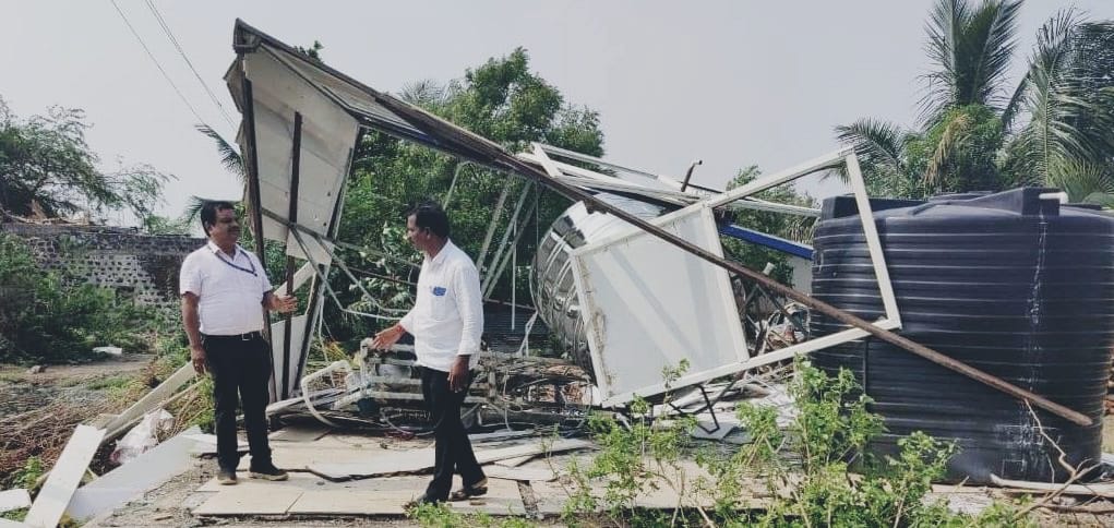 ಅಬ್ಬರದ ಮಳೆಗೆ ದೇಗಿನಾಳದ ಶುದ್ಧ ನೀರಿನ ಘಟಕ ಸಂಪೂರ್ಣ ಹಾನಿ