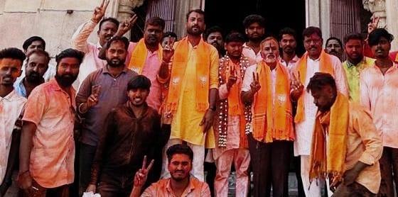 ಬಿಜೆಪಿ ಅಭ್ಯರ್ಥಿ ಗೆಲುವು; ವಿಜಯೋತ್ಸವ