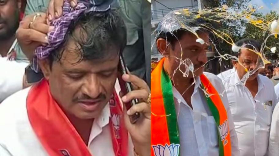 ಶಾಸಕ ಮುನಿರತ್ನ ಮೇಲೆ ಮೊಟ್ಟೆ ದಾಳಿ :ಮೂವರ ಬಂಧನ