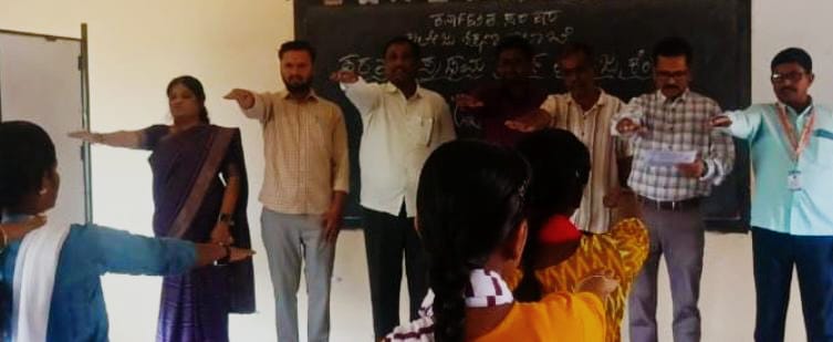 ವಿಜ್ಞಾನ ದಿನದಂದು ಪ್ರತಿಜ್ಞಾವಿಧಿ ಬೋಧನೆ