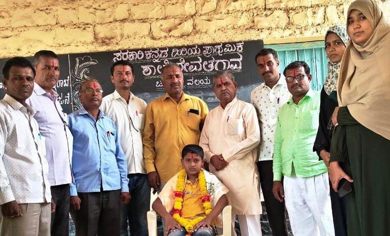 ನವೋದಯ ಶಾಲೆಗೆ ಆಯ್ಕೆಯಾದ ನಿಹಾಲಗೆ ಸನ್ಮಾನ