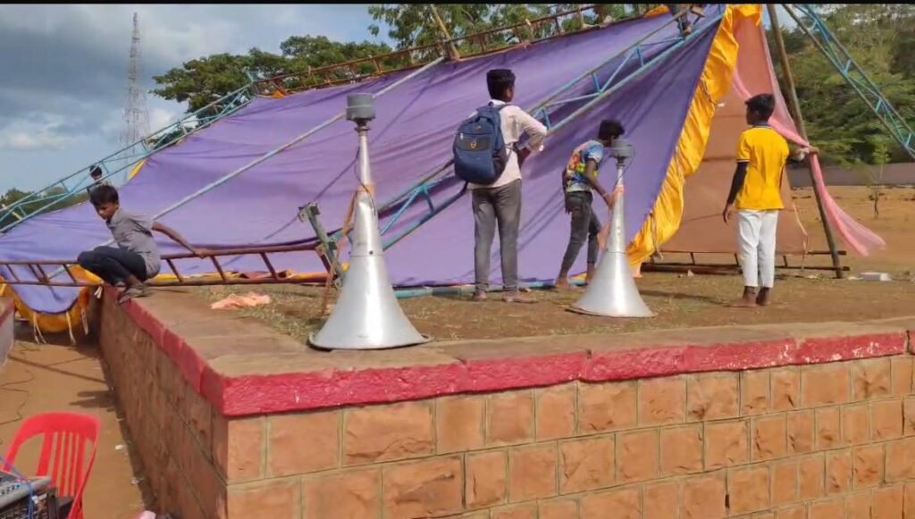 ಗಾಳಿಯ ರಭಸಕ್ಕೆ ಕ್ರೀಡಾಕೂಟದ ಪೆಂಡಾಲ್ ಧರಾಶಾಯಿ!